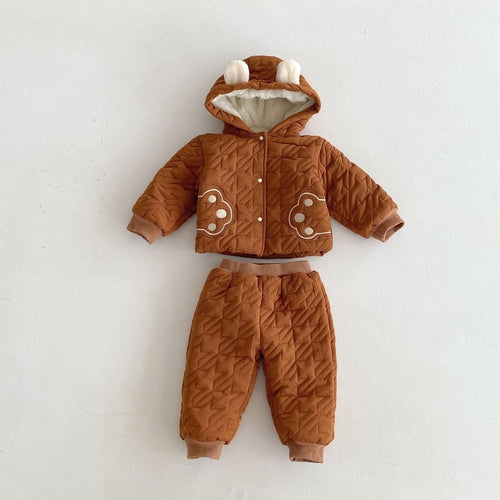 Winter Infant Baby Teddy Paws Pattern Long Sleeves Coat With Thick